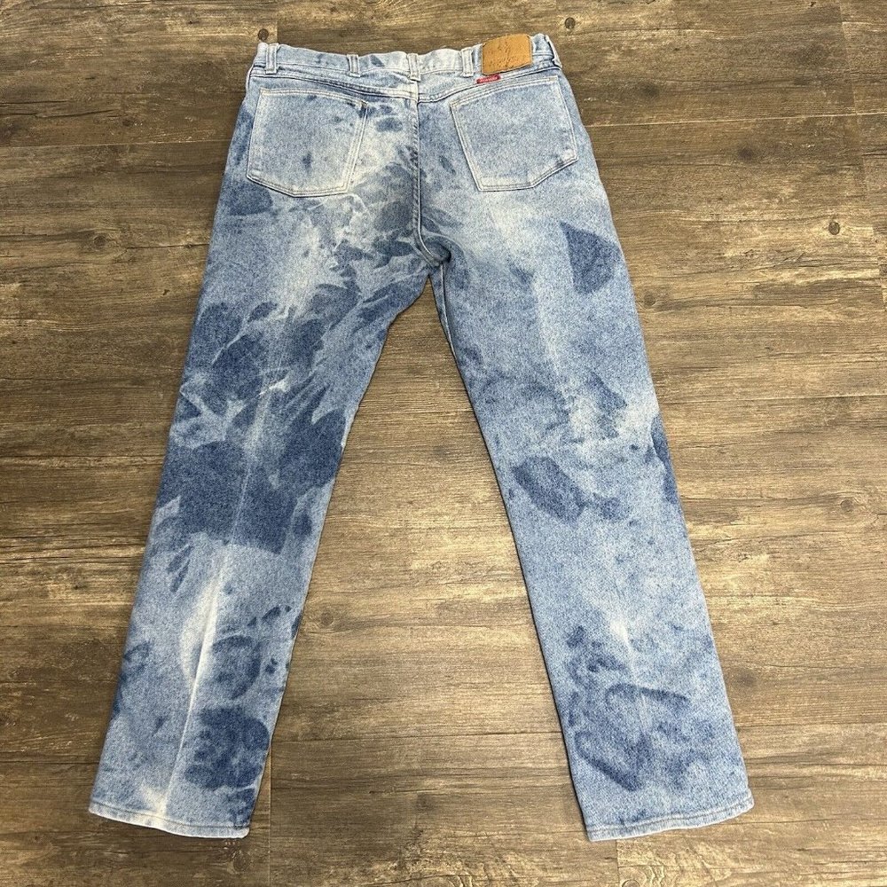 Vintage Wrangler Men Denim Jeans Made In USA NO SIZE TAG (36) Bleached - Picture 4 of 9